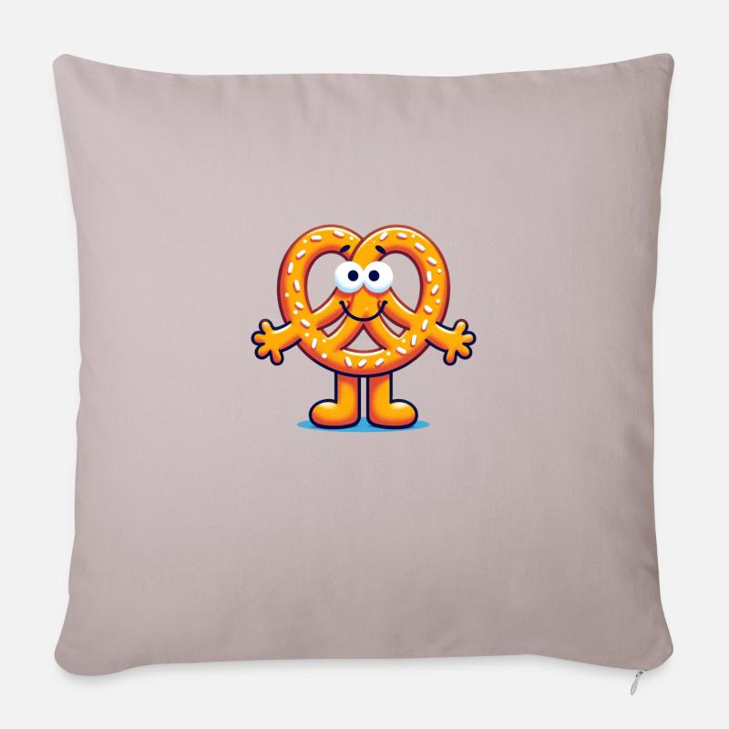 Bretzel - Coussin et housse de 45 x 45 cm - taupe clair