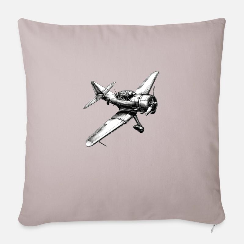 a stencil for a plane tattoo - Sofakissen mit Füllung 45 x 45 cm - helles Taupe