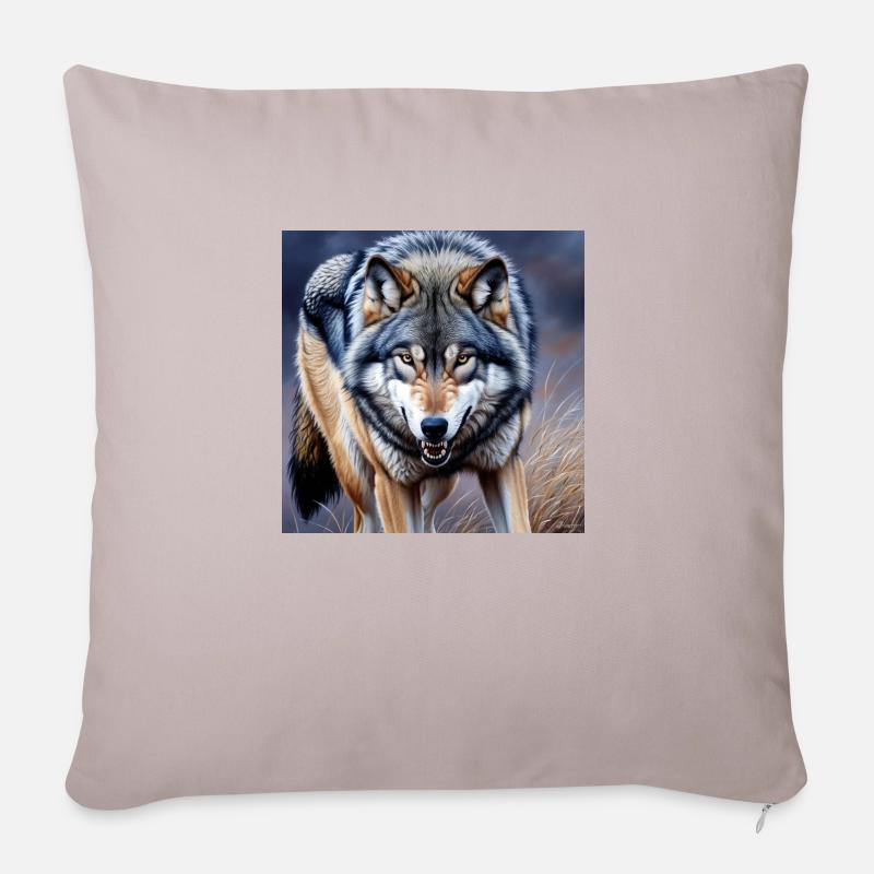 Wolf - Sofakissen mit Füllung 45 x 45 cm - helles Taupe