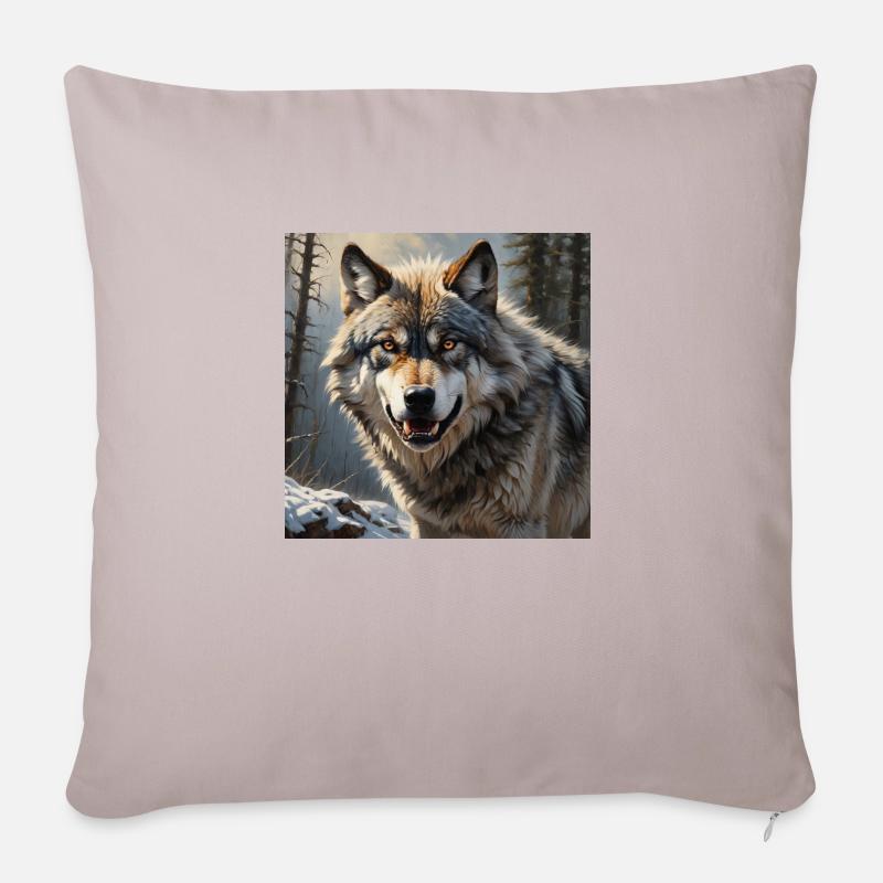 Wolf - Sofakissen mit Füllung 45 x 45 cm - helles Taupe