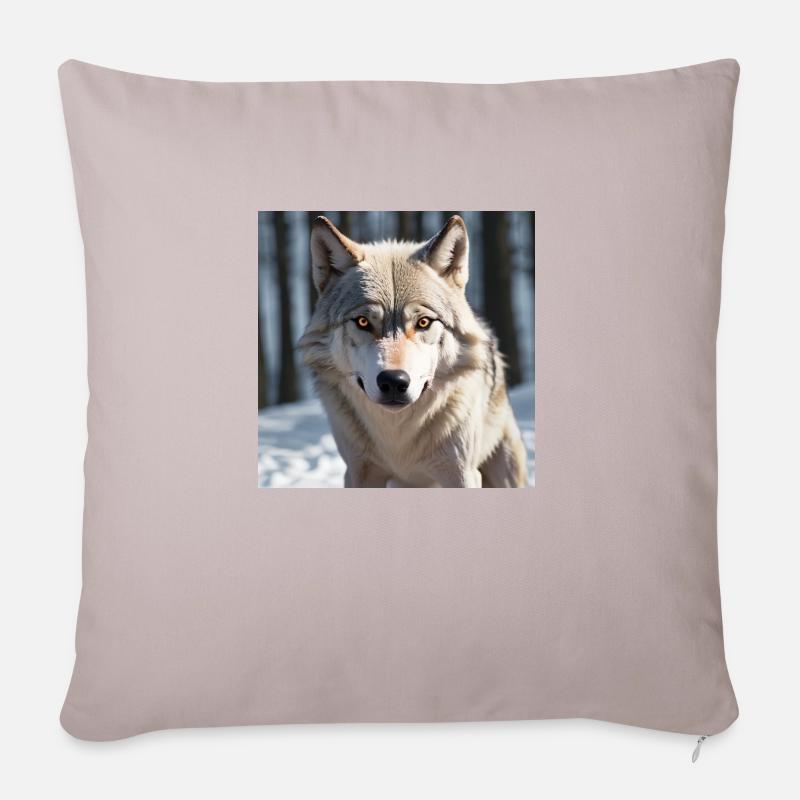 Wolf - Sofakissen mit Füllung 45 x 45 cm - helles Taupe