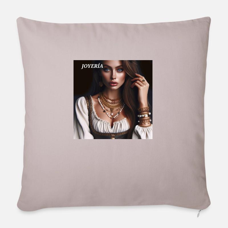 Schmuck - Sofakissen mit Füllung 45 x 45 cm - helles Taupe