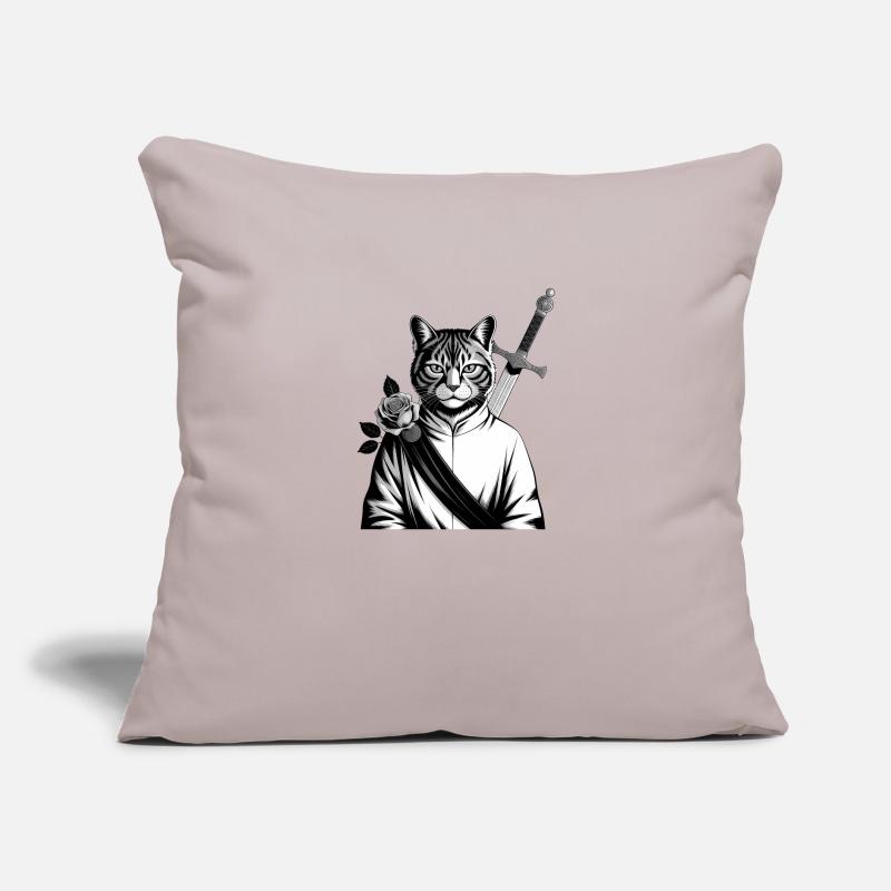 Die Samurai-Katze, die Bushido-Katze Sofakissen mit Füllung 45 x 45 cm