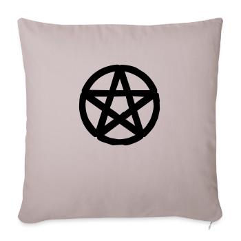 Pentagramme - Coussin et housse de 45 x 45 cm - taupe clair - Devant