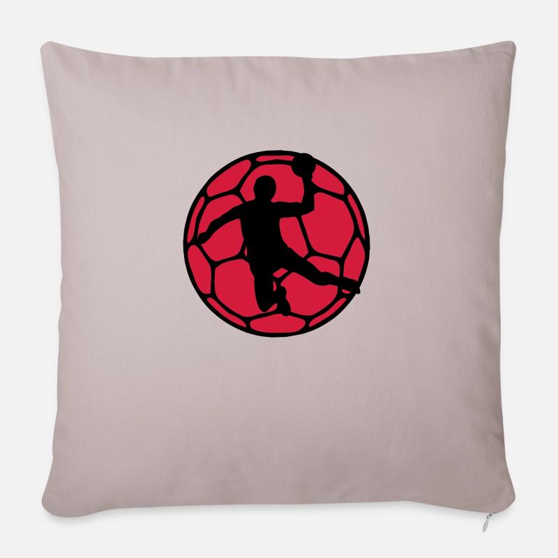 Handball - Sofakissen mit Füllung 45 x 45 cm - helles Taupe