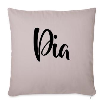 Name - Pia - Sofakissen mit Füllung 45 x 45 cm - helles Taupe - Vorne