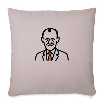 Friedrich Merz Cartoon Comic - Sofakissen mit Füllung 45 x 45 cm - helles Taupe - Vorne