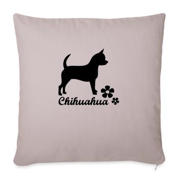 chihuahuatext - Coussin et housse de 45 x 45 cm - taupe clair - Devant