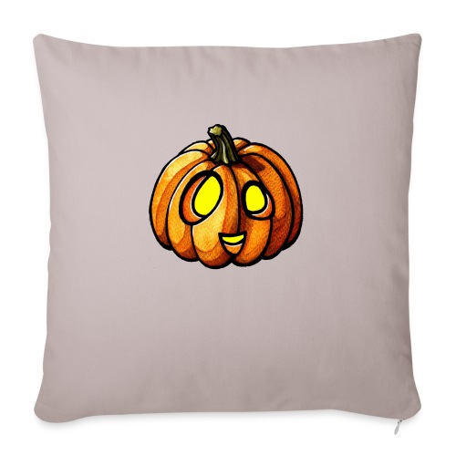 Pumpkin Halloween watercolor scribblesirii - Poduszka na kanapę z wkładem 45 x 45 cm
