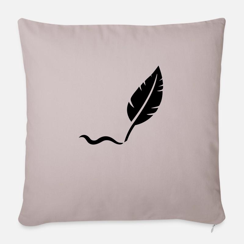 Feather - Sofa pillow with filling 45cm x 45cm - light taupe