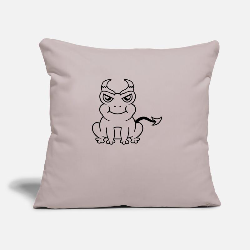 Evil Devil Horns Frog Sofa pillow with filling 45cm x 45cm