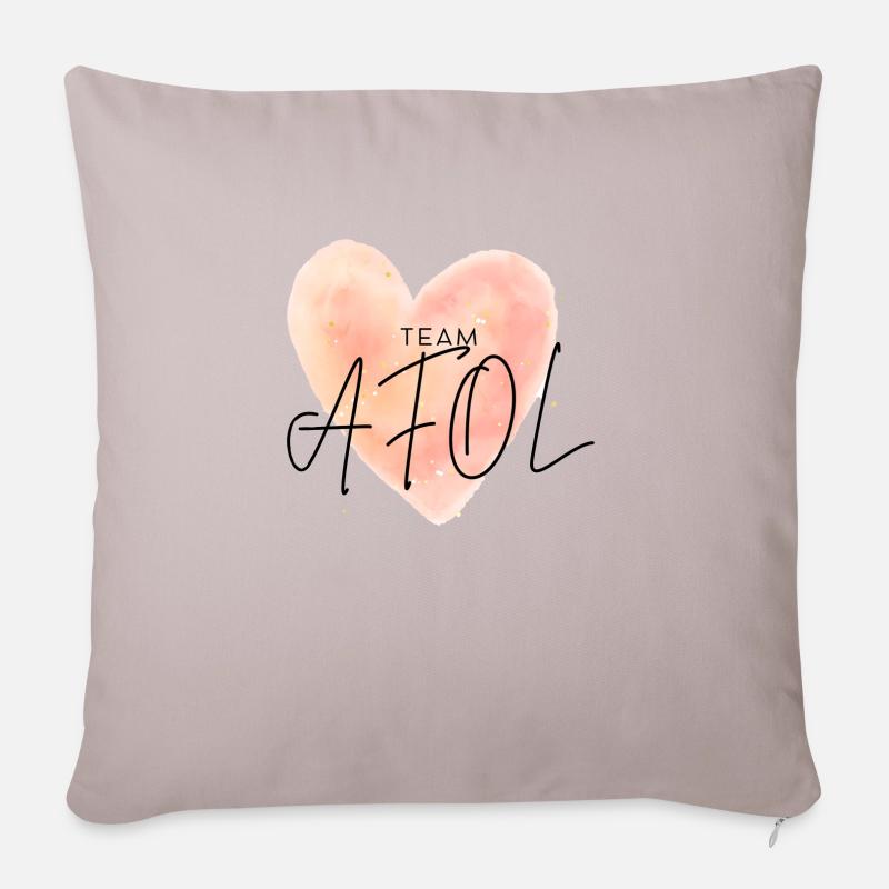 Love - Sofakissen mit Füllung 45 x 45 cm - helles Taupe