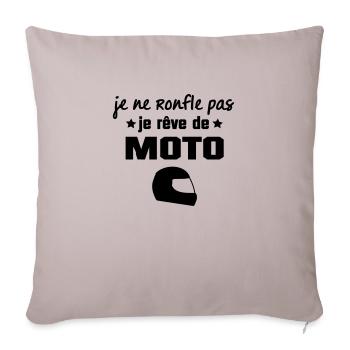 JE NE RONFLE PAS - Coussin et housse de 45 x 45 cm - taupe clair - Devant