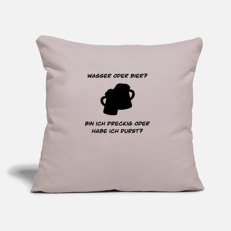 WASSER ODER BIER? Sofakissen mit Füllung 45 x 45 cm