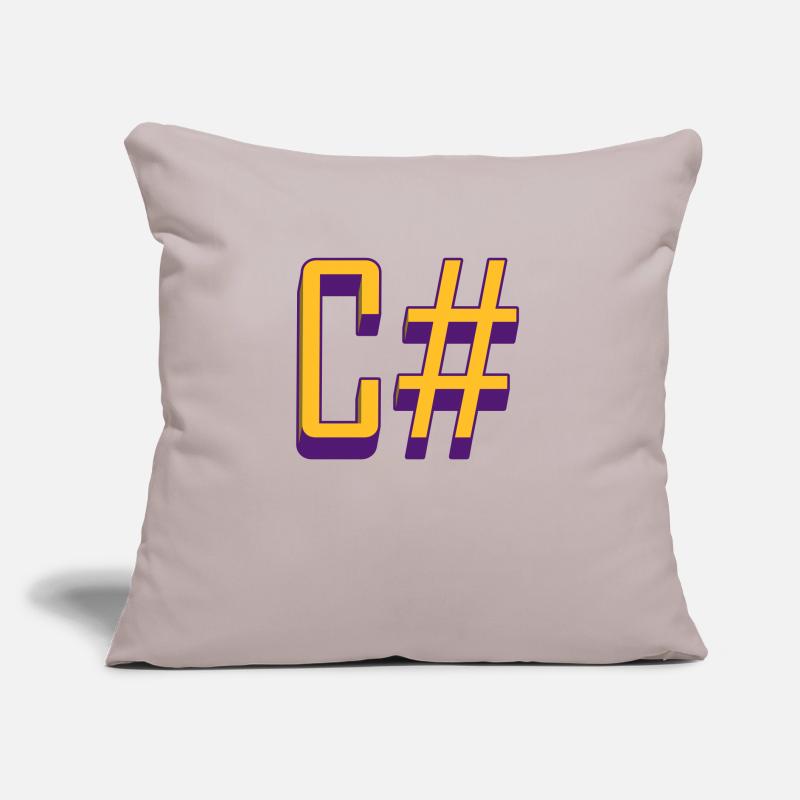 Programming Languages: C# / C sharp (Classic) Sofa pillow with filling 45cm x 45cm