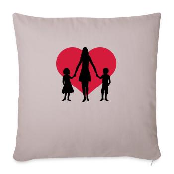 Heart 2 children - Sofa pillow with filling 45cm x 45cm - light taupe - Front