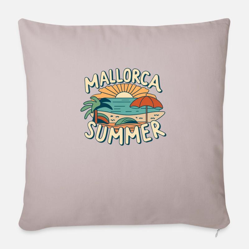 Majorque Été 2024 - Coussin et housse de 45 x 45 cm - taupe clair