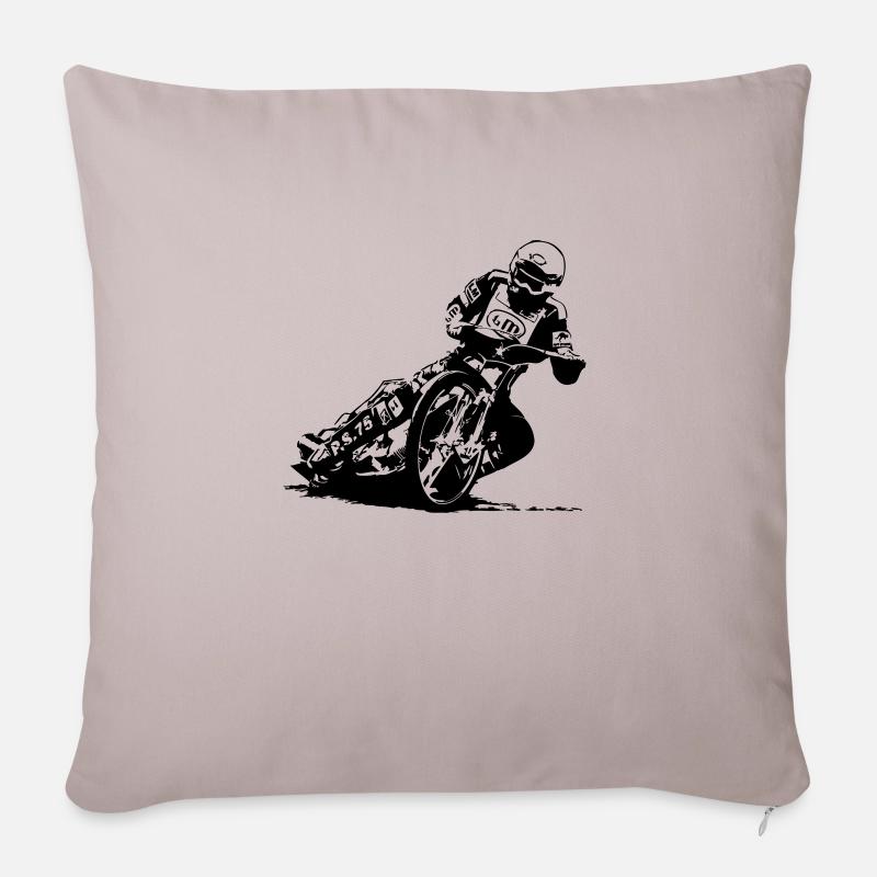 Speedway Driver - Sofakissen mit Füllung 45 x 45 cm - helles Taupe