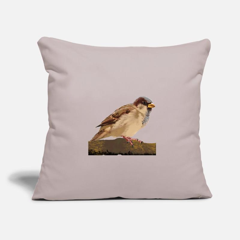 Moineau Coussin et housse de 45 x 45 cm