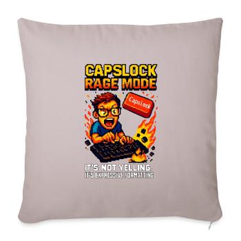 Capslock Rage Mode - Sofa pillow with filling 45cm x 45cm - light taupe - Front