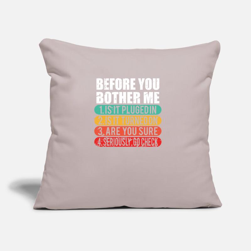 Funny Tech Support / Computer Techie Nerd Gift Sofa pillow with filling 45cm x 45cm
