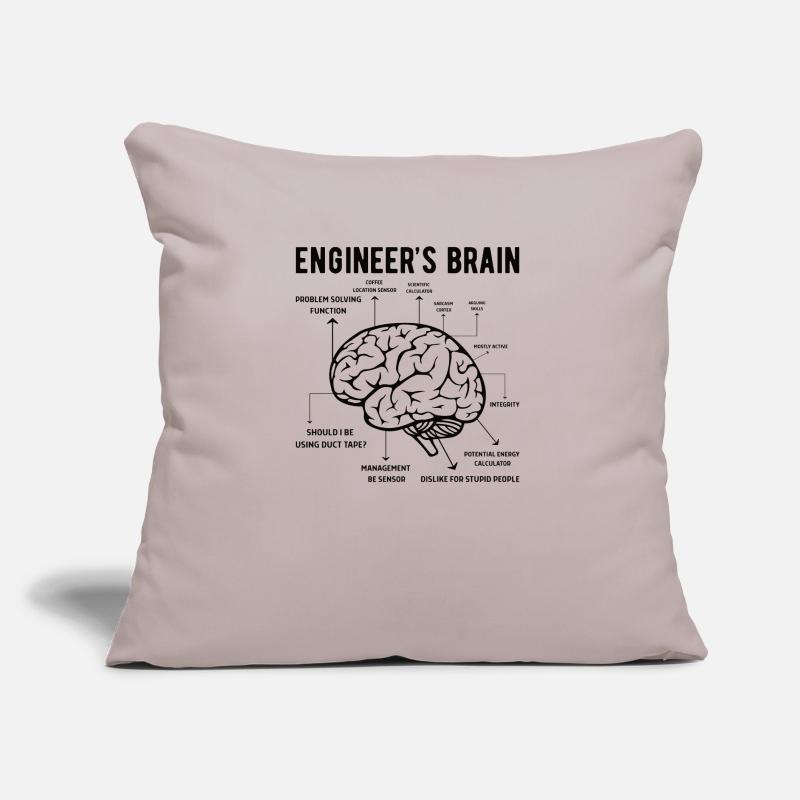 Engineer Brain Mechanical Engineering Electrical Engineering Math Sofa pillow with filling 45cm x 45cm