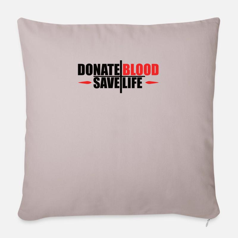 Blutspende Blutspenden Blutspender - Sofakissen mit Füllung 45 x 45 cm - helles Taupe