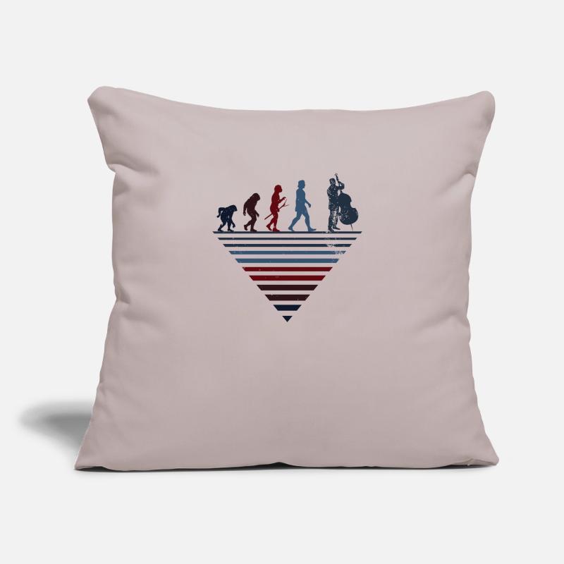 Human Evolution - Violoncelle Vintage Coussin et housse de 45 x 45 cm