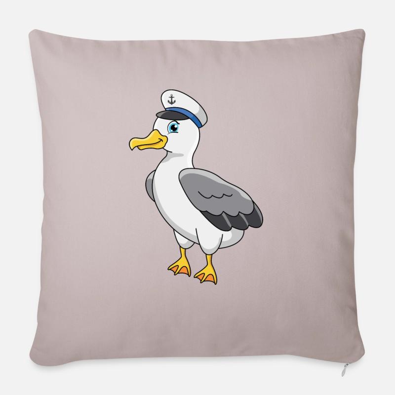 Möwe - Sofakissen mit Füllung 45 x 45 cm - helles Taupe