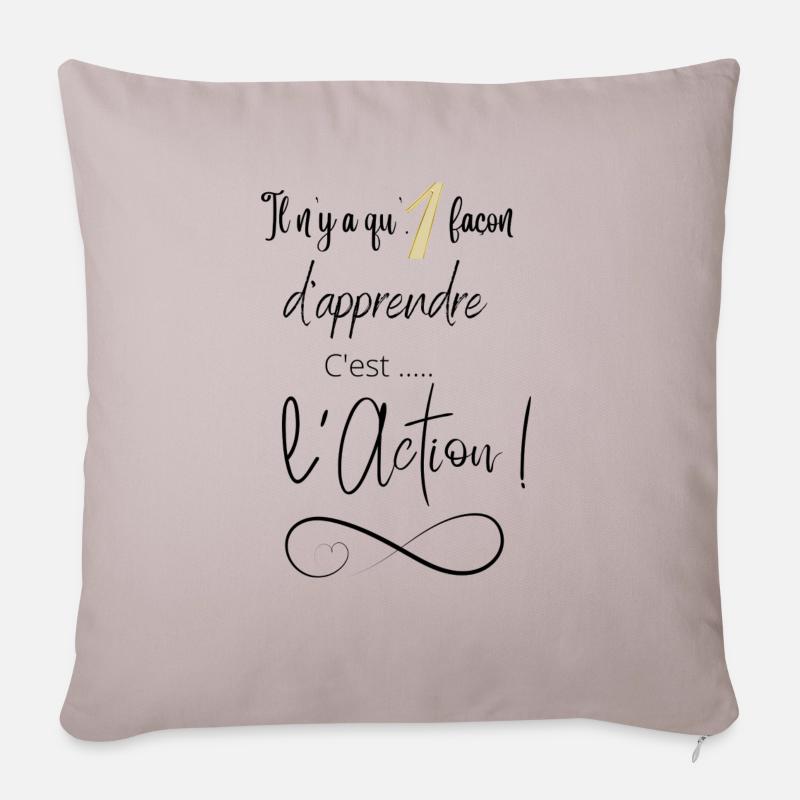 action2 - Coussin et housse de 45 x 45 cm - taupe clair