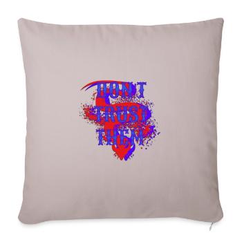 Ne leur faites pas confiance - Graphiques sombres - Coussin et housse de 45 x 45 cm - taupe clair - Devant
