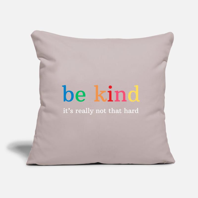 Regenbogen Be kind, it's really not that hard Sofa pillow with filling 45cm x 45cm