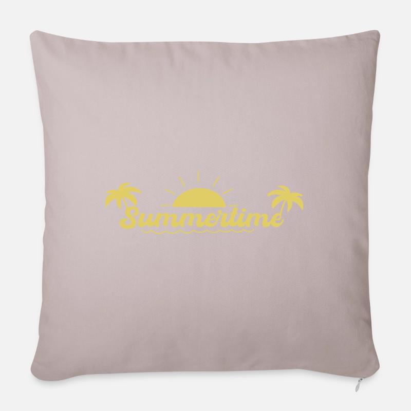 Cadeau d’été d’été - Coussin et housse de 45 x 45 cm - taupe clair
