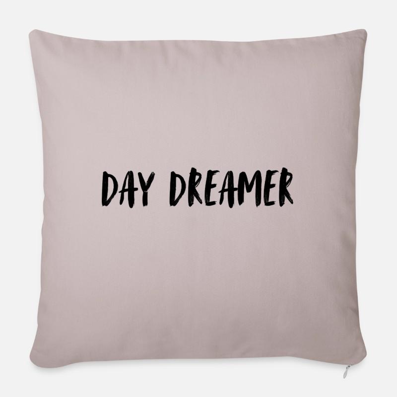 Day dreamer. Tagträumer. Ich träume am Tag. - Sofakissen mit Füllung 45 x 45 cm - helles Taupe