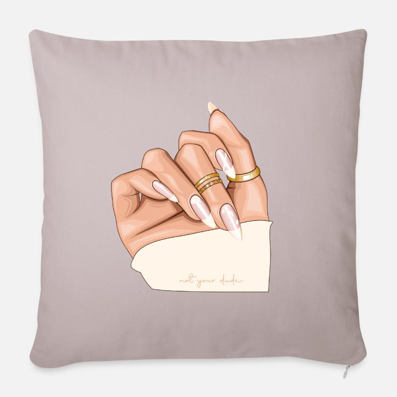White Hand - Sofakissen mit Füllung 45 x 45 cm - helles Taupe