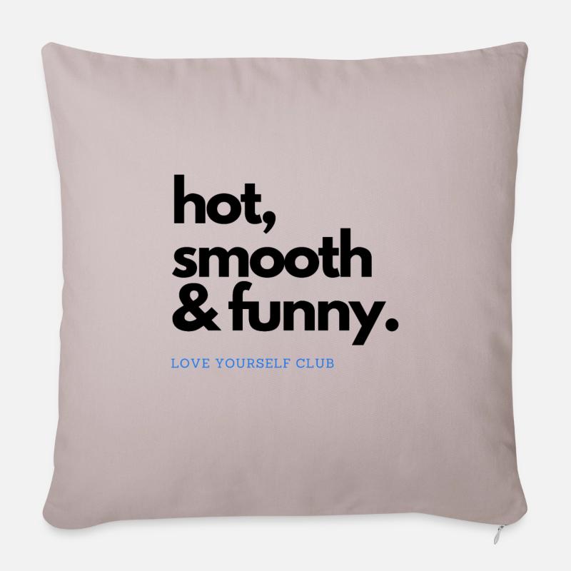 HOT SMOOTH & FUNNY - Sofakissen mit Füllung 45 x 45 cm - helles Taupe