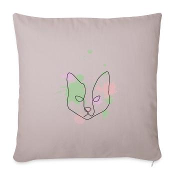Splash Cat - Sofakissen mit Füllung 45 x 45 cm - helles Taupe - Vorne