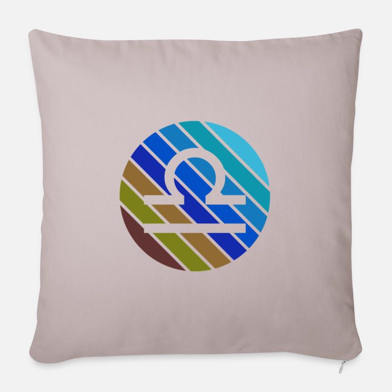 Sternzeichen Waage Horoskop Astrologie - Sofakissen mit Füllung 45 x 45 cm - helles Taupe
