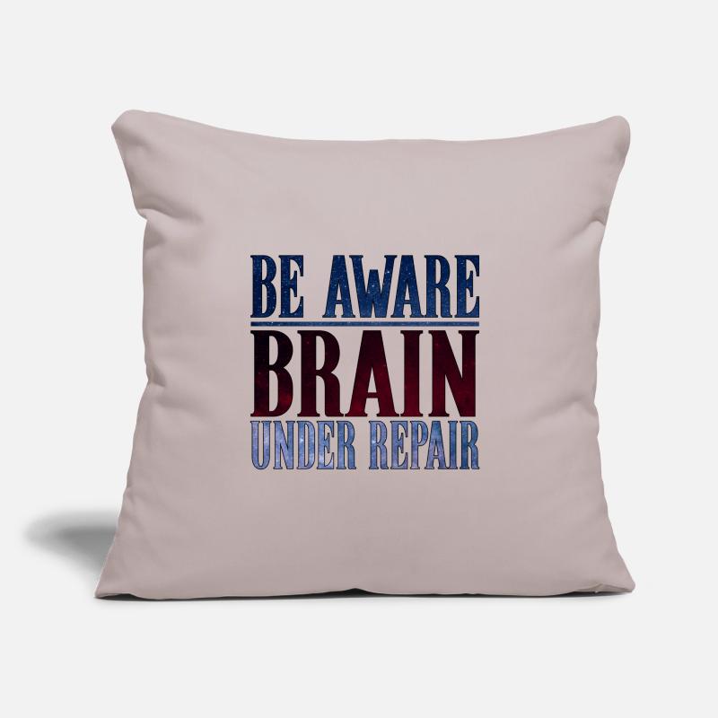 Concussion awareness Be Aware Brain Under Repair Sofa pillow with filling 45cm x 45cm