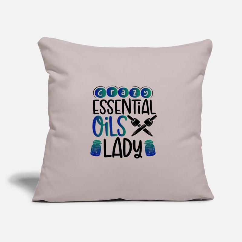 Verrückte ätherische Öle Lady Geschenke Ätherische Öle Sofakissen mit Füllung 45 x 45 cm