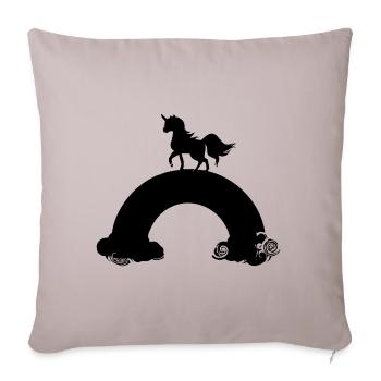Abstract mandala pattern on dark background - Sofa pillow with filling 45cm x 45cm - light taupe - Front