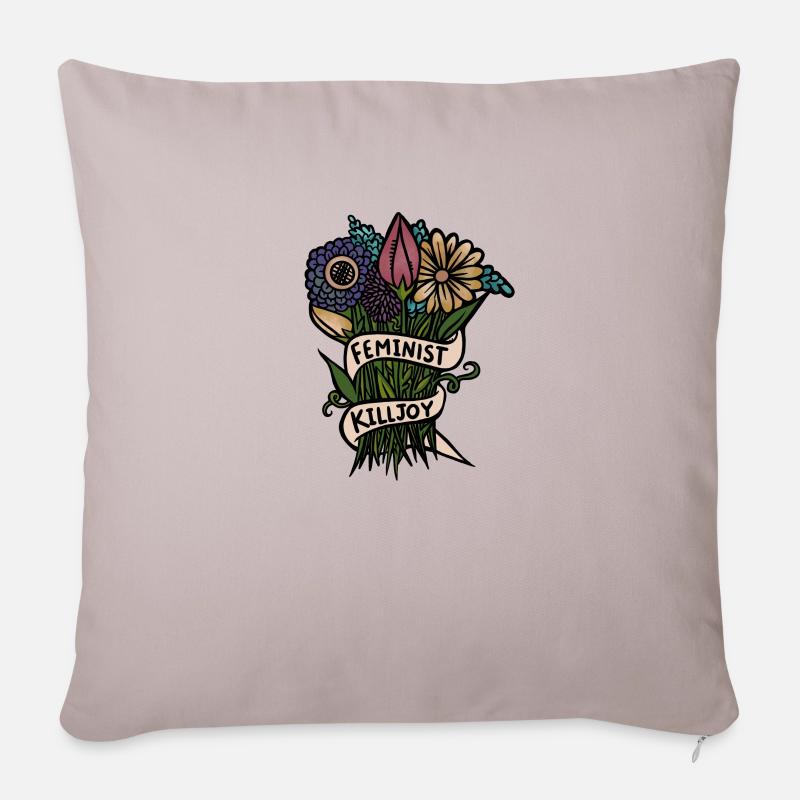 Killjoy féministe - Coussin et housse de 45 x 45 cm - taupe clair