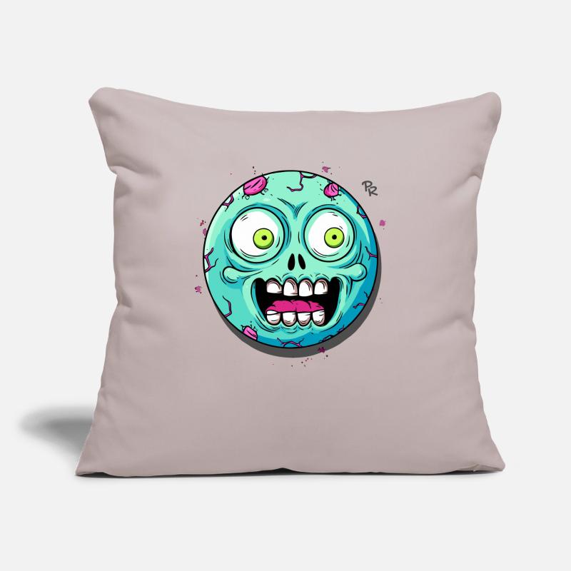 Augen weit offen: Schock, ein Zombie Sofakissen mit Füllung 45 x 45 cm