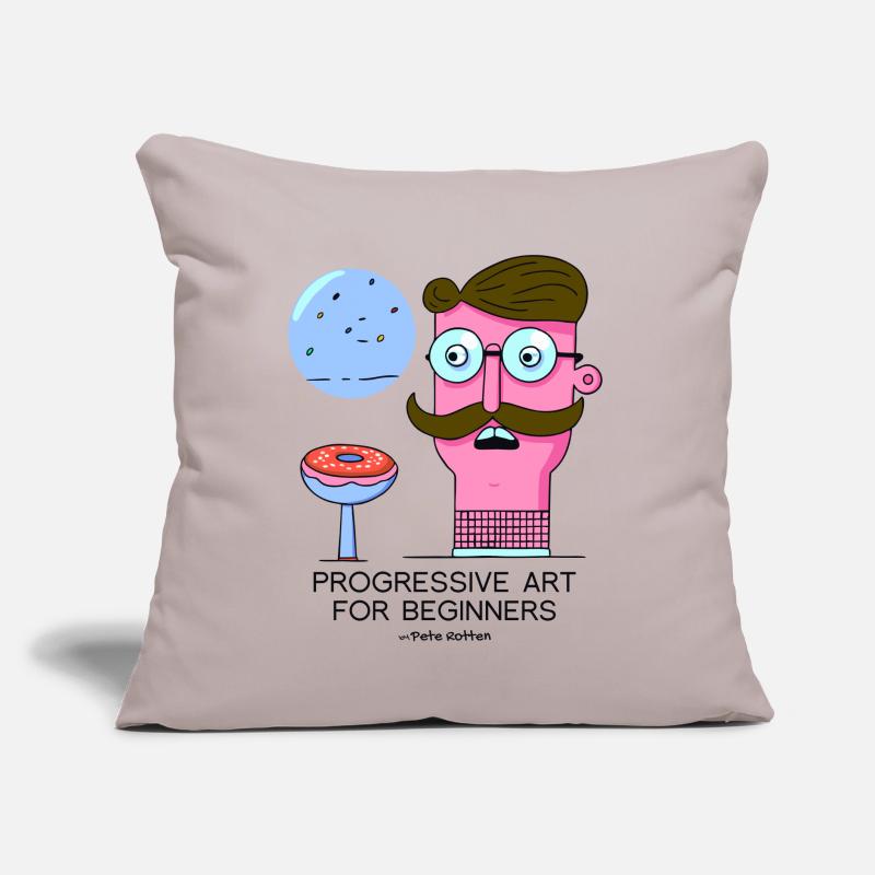 A Sarcastic Art: Progressive for Beginners Sofa pillow with filling 45cm x 45cm