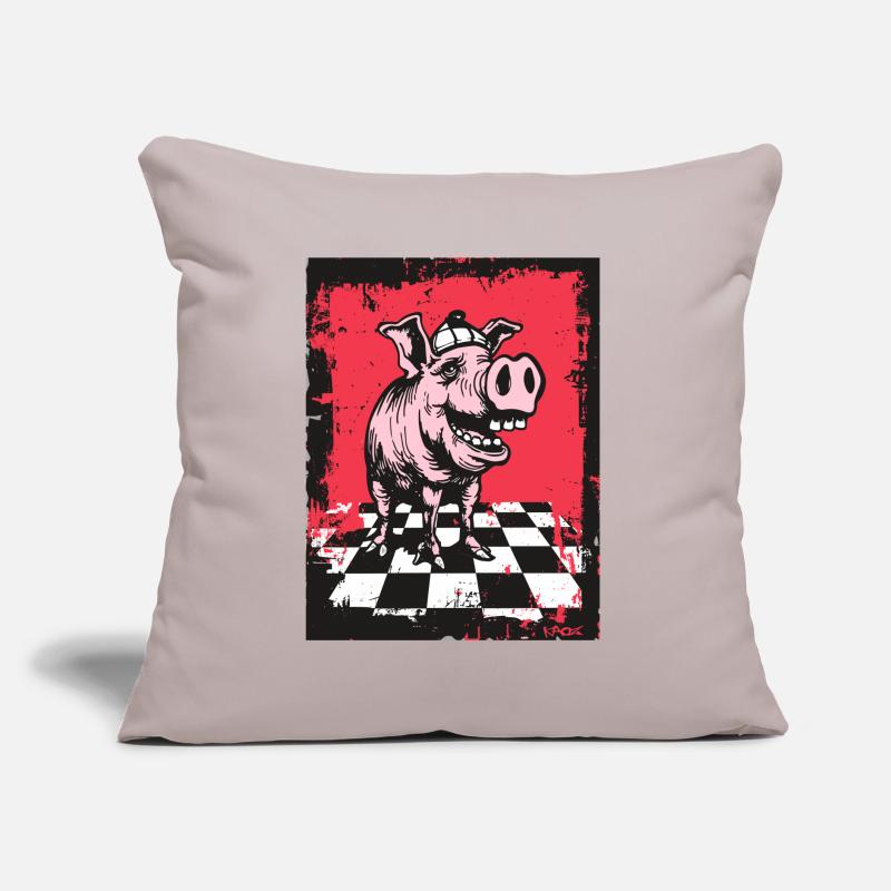 Check out this checkered chessboard pig Sofa pillow with filling 45cm x 45cm