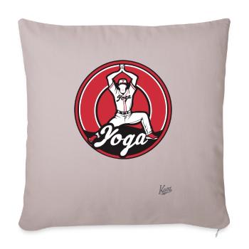 Funny Sports Parody: Baseball Yoga - Sofa pillow with filling 45cm x 45cm - light taupe - Front