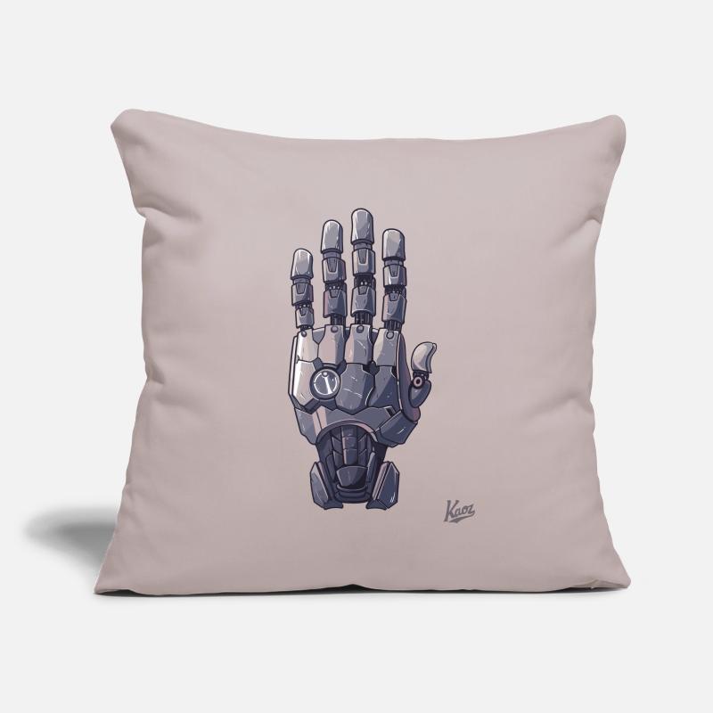 Roboter- oder Cyborg-Hand Sofakissen mit Füllung 45 x 45 cm