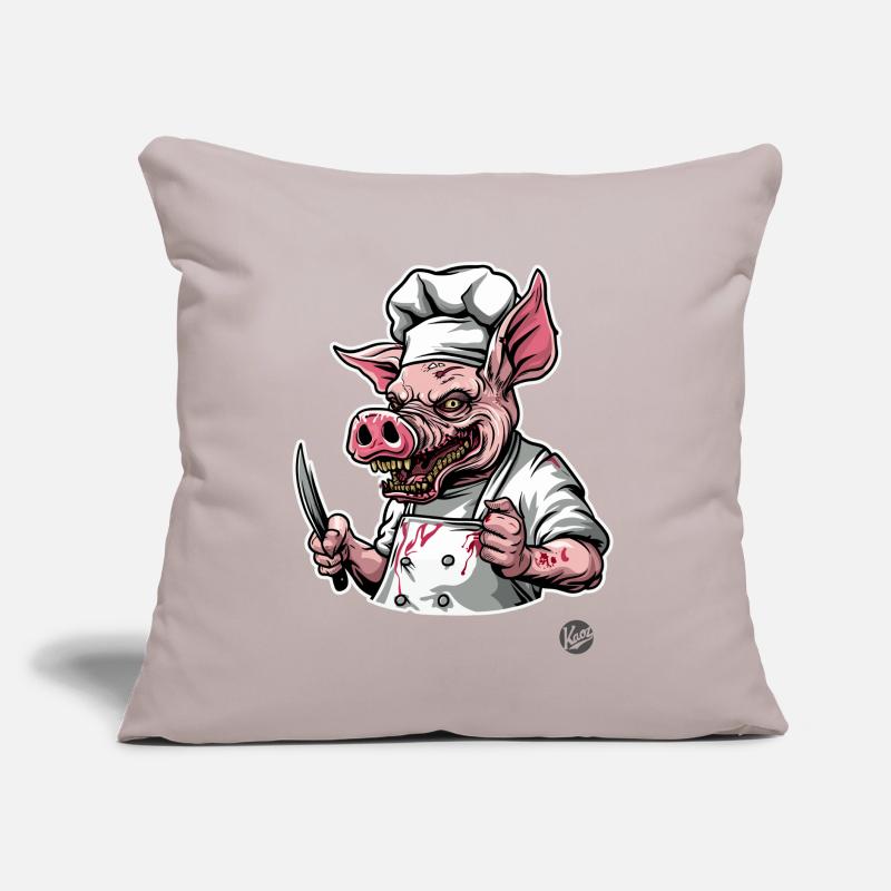 Faisons du saucisson avec le chef cochon Coussin et housse de 45 x 45 cm