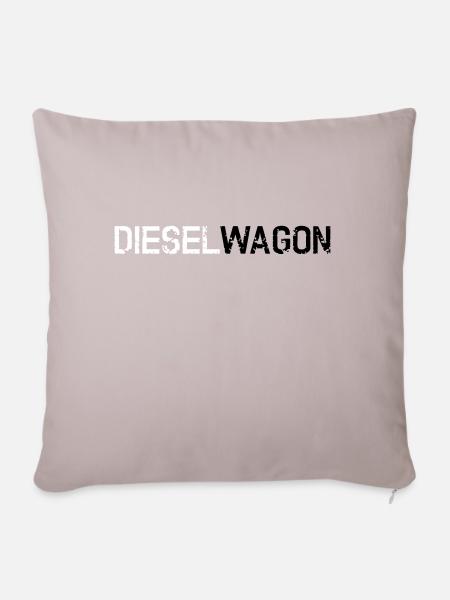 Dieselwagen - Sofakissen mit Füllung 45 x 45 cm - helles Taupe