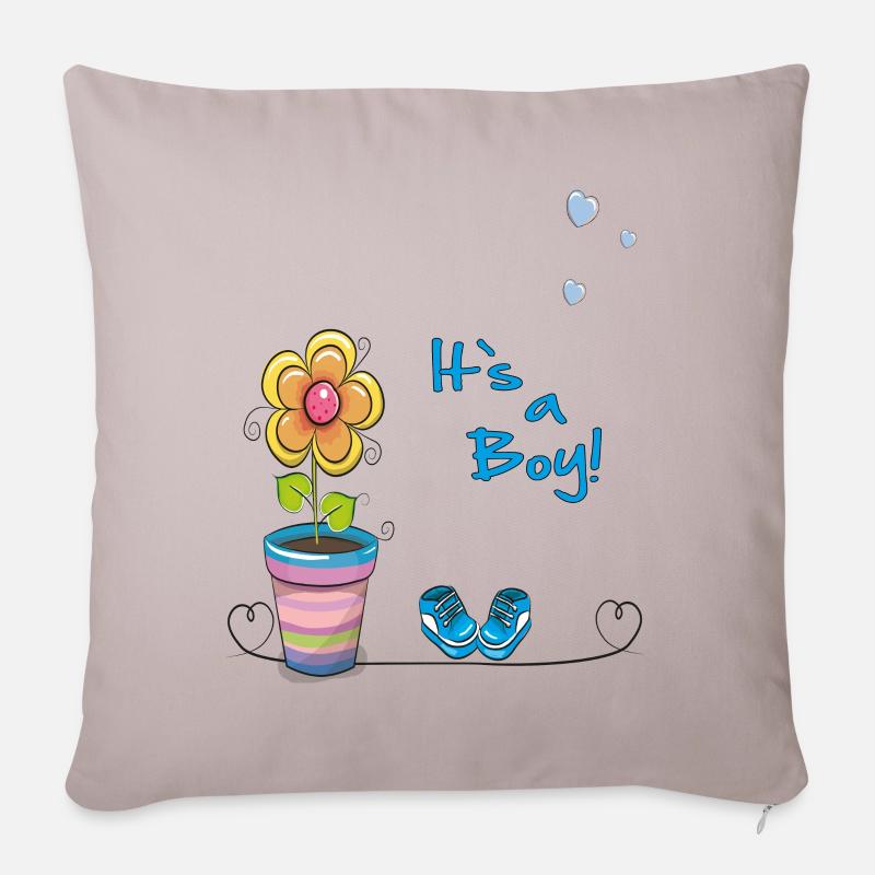 It's a Boy Baby - Sofakissen mit Füllung 45 x 45 cm - helles Taupe